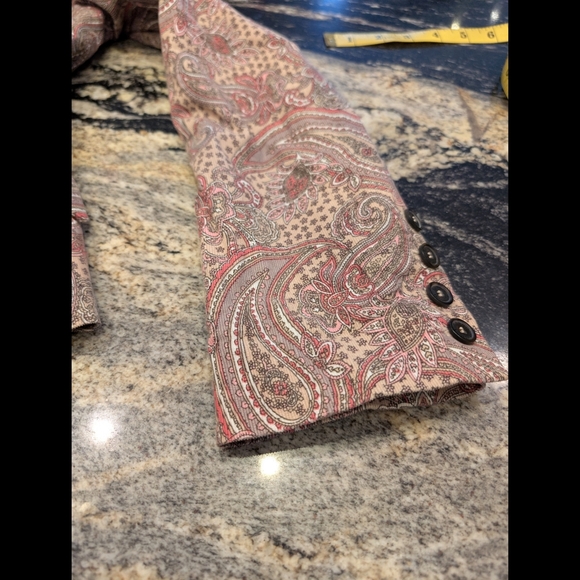 Vintage Esprit Fine Corduroy Paisley Jacket - Pinks And Tans - Picture 14 of 14